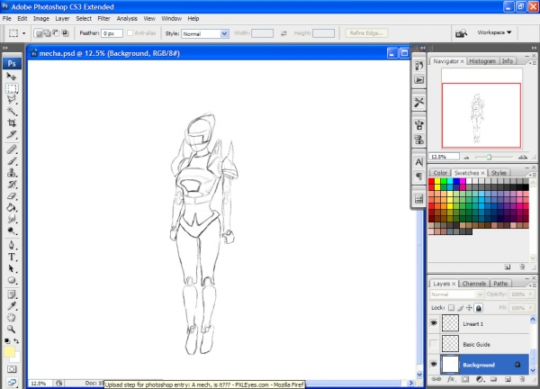 Creation of A mecha character...: Step 2